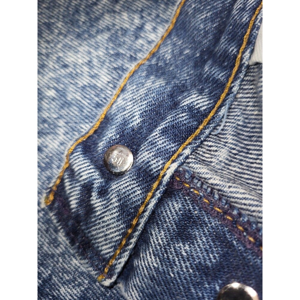Vintage Levis 701 Student Fit Jeans Acid Wash USA Made Fits Modern 26 x 28.5 - Picture 7 of 10